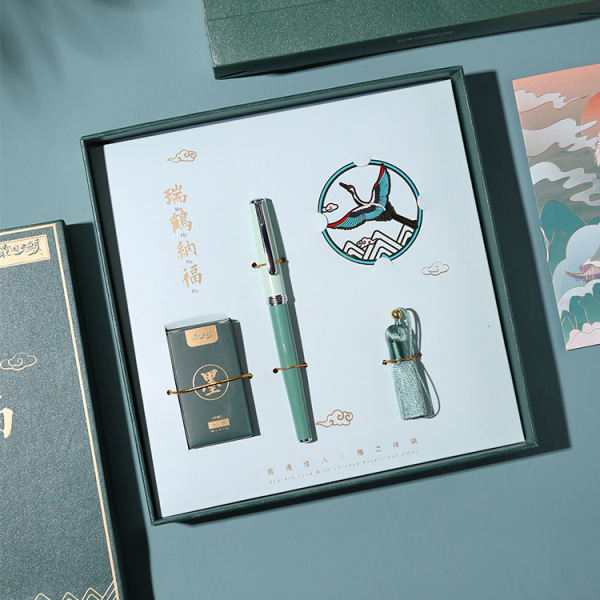 中國風(fēng)禮品商務(wù)禮盒套裝 鋼筆+書簽+墨水 商務(wù)禮品定制