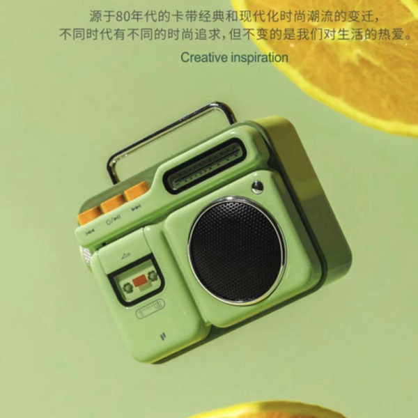 收音機造型復古藍牙音箱 戶外便攜隨身音響 創(chuàng)意音響禮品