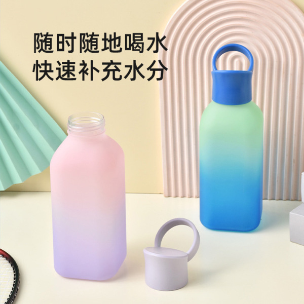 漸變磨砂幻彩塑料杯1500ml 外運(yùn)動水壺 三八節(jié)伴手禮1